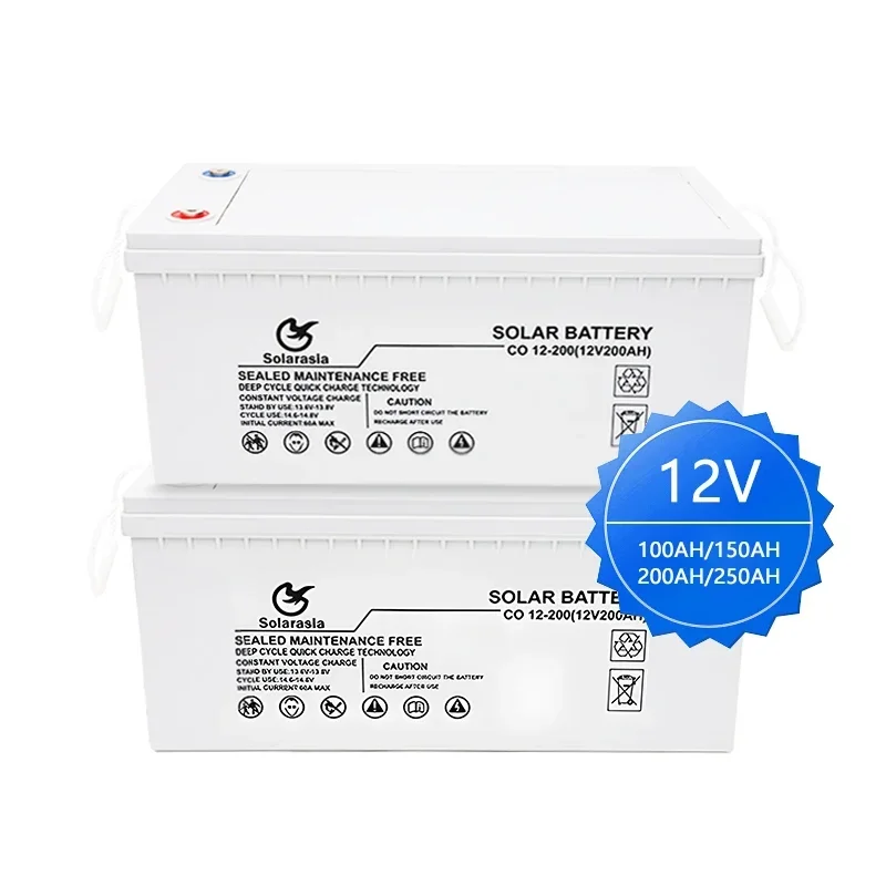 Best Sale 12V 250Ah GEL Battery Price Solar Battery Storage GEL 12V 250Ah 200Ah 100Ah Battery