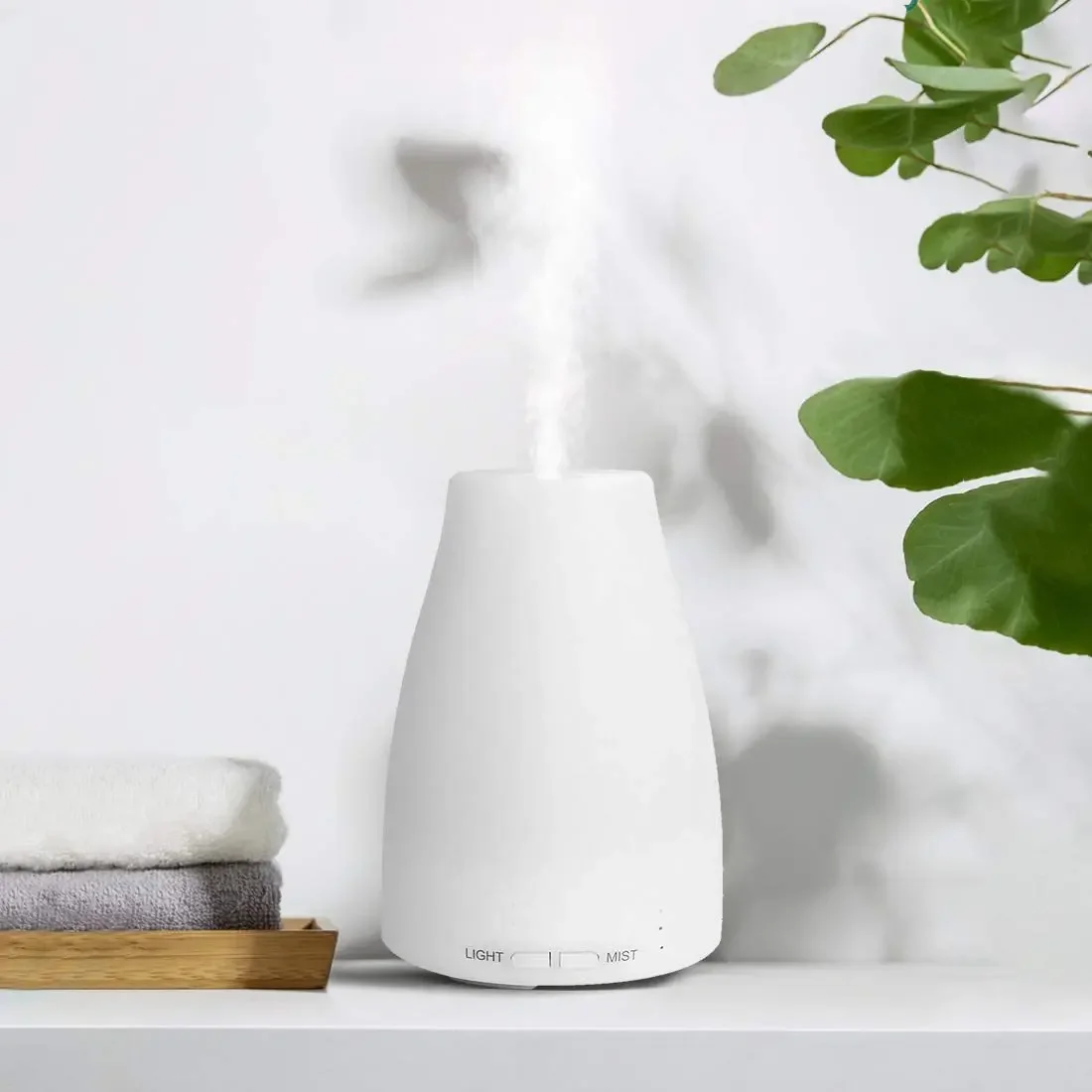 7 Color Changing LED Lamp Aroma Essential Oil Diffuser Home Office Electric Ultrasonic Cool Mist Aromatherapy Air Humidifier