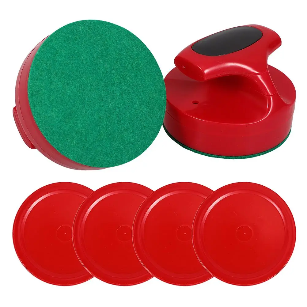 Air Hockey Machine Accessories 2 Plastic Mini Table Pusher Goals Felt Pads Precision Strikers Safe Gaming