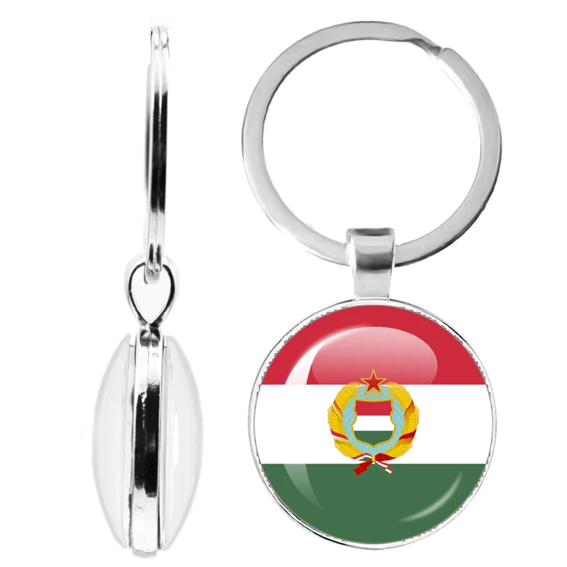 National Flag Glass Double-Sided Keychain Ethiopia Islas Canarias Kenya Sudan Madeira Melilla South Sudan Ceuta Seychelles