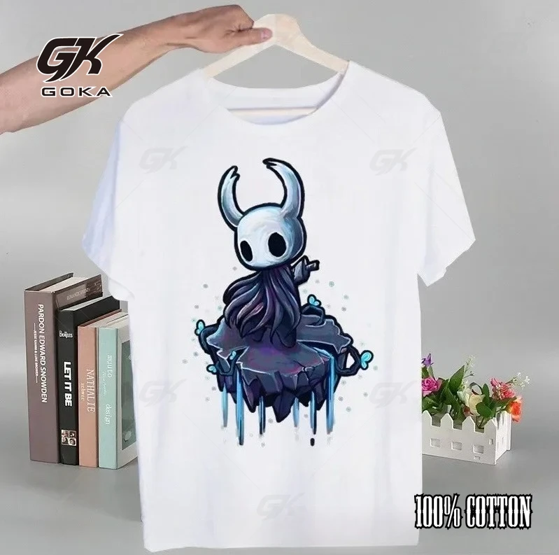 Hollow Knight T Shirt Fashion Print Tshirt Summer Mens Novelty Short Sleeve Tops Game Cartoon Men T-shirt Men Funny Clothes