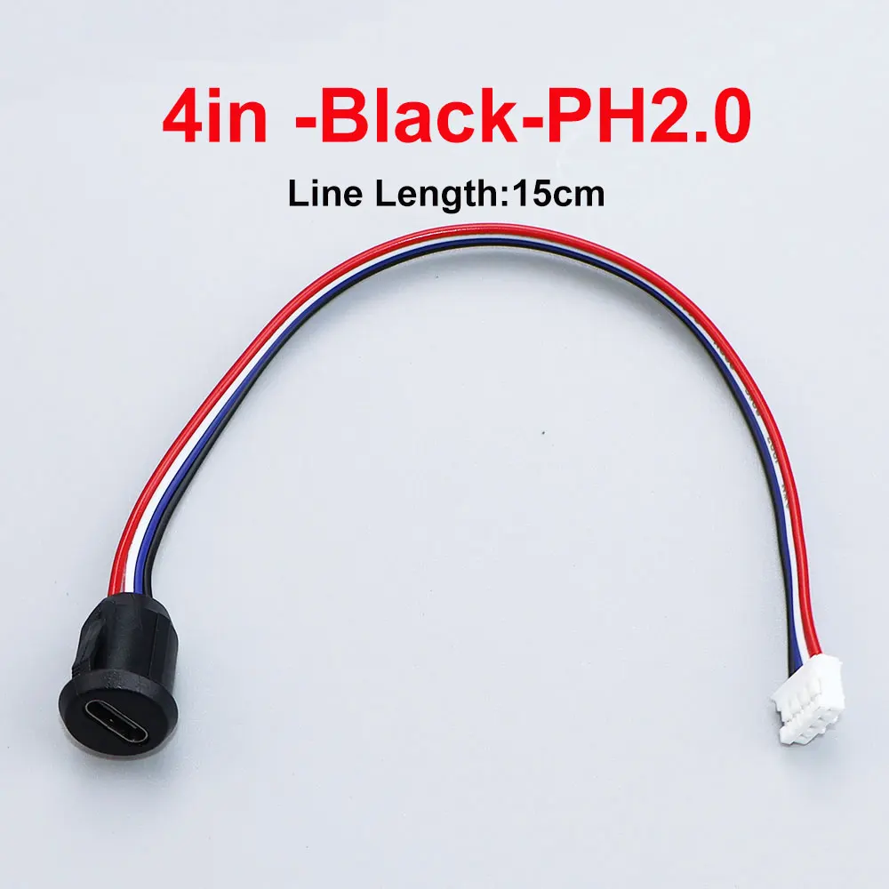 JCD 2-Pin 4-Pin USB Typ C Anschluss Buchse Weiblich Mit Kartenschnalle 3A Hochstrom-Ladeanschluss USB-C Ladegerät Stecker Buchse