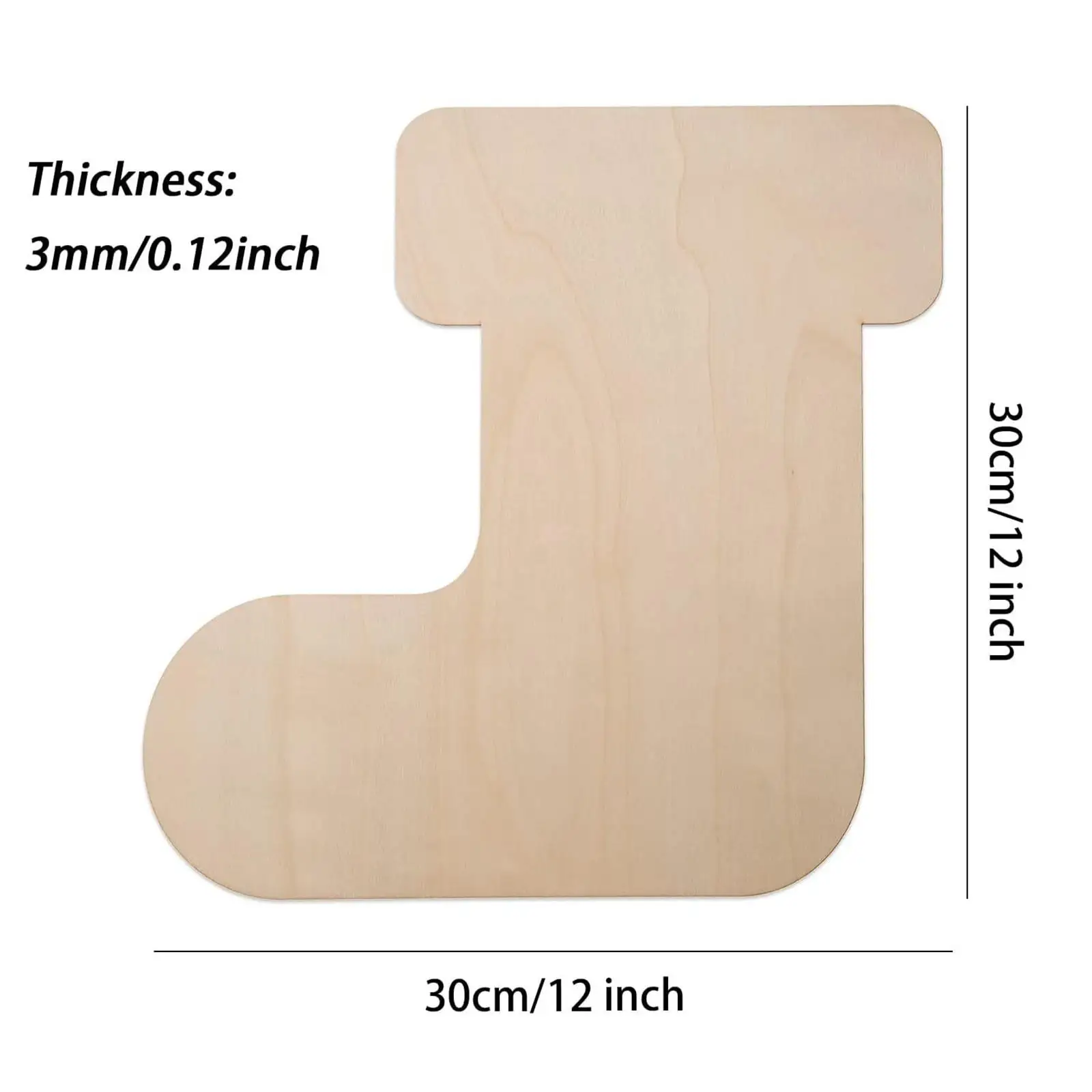 12 calze natalizie in legno non finite, decorazioni fai da te