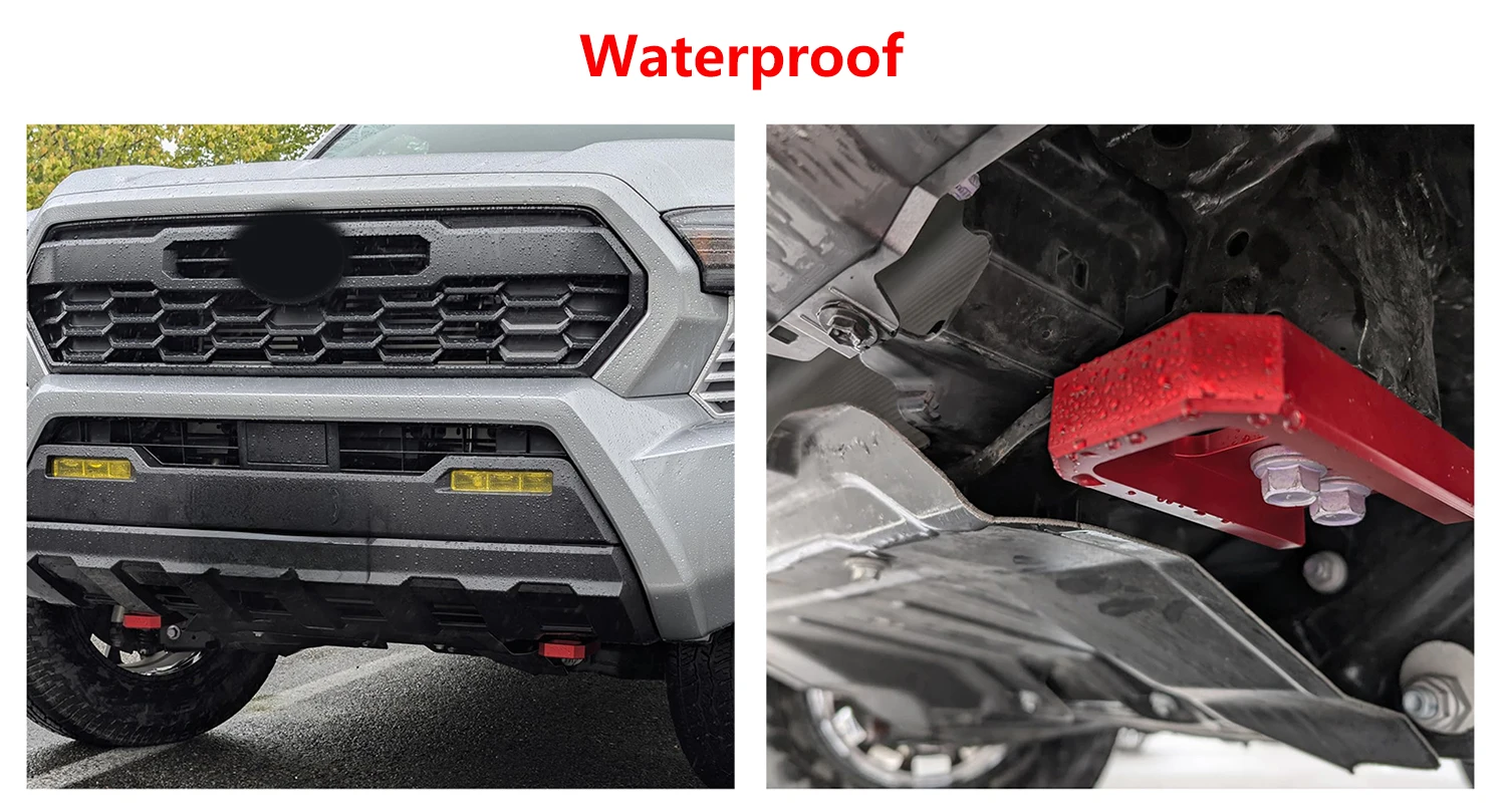 زوج خطافات سحب أمامية من الألومنيوم لسيارة Toyota Tacoma (الجيل الرابع) 2024-2026/ 4Runner (الجيل السادس) 2025-2026/ Land Cruiser 250 2024-2025