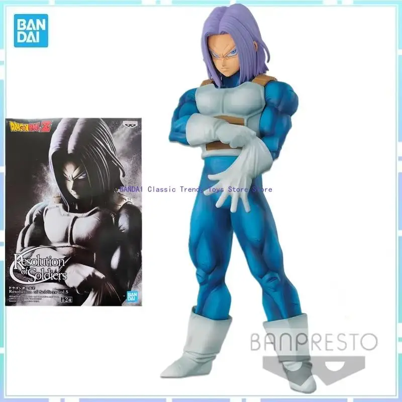 

In Stock Original Bandai Banpresto Anime Dragon Ball Z Ros Resolution of Soldiers Trunks Action Figure Collectible Model Toys