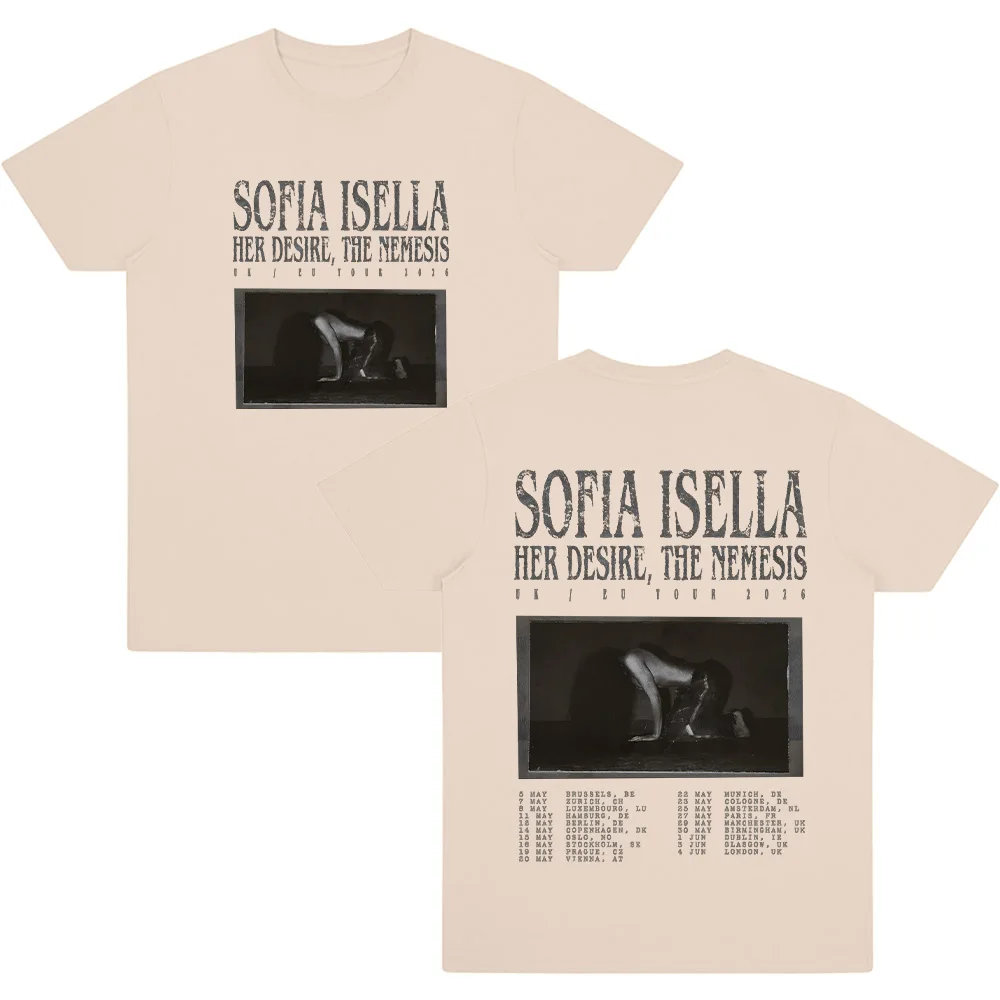 صوفيا إيزيلا رغبة لها جولة العدو 2026 تي شيرت النساء الرجال القطن قصير الأكمام تيز القوطية الملابس الجمالية الصيف بلايز #4