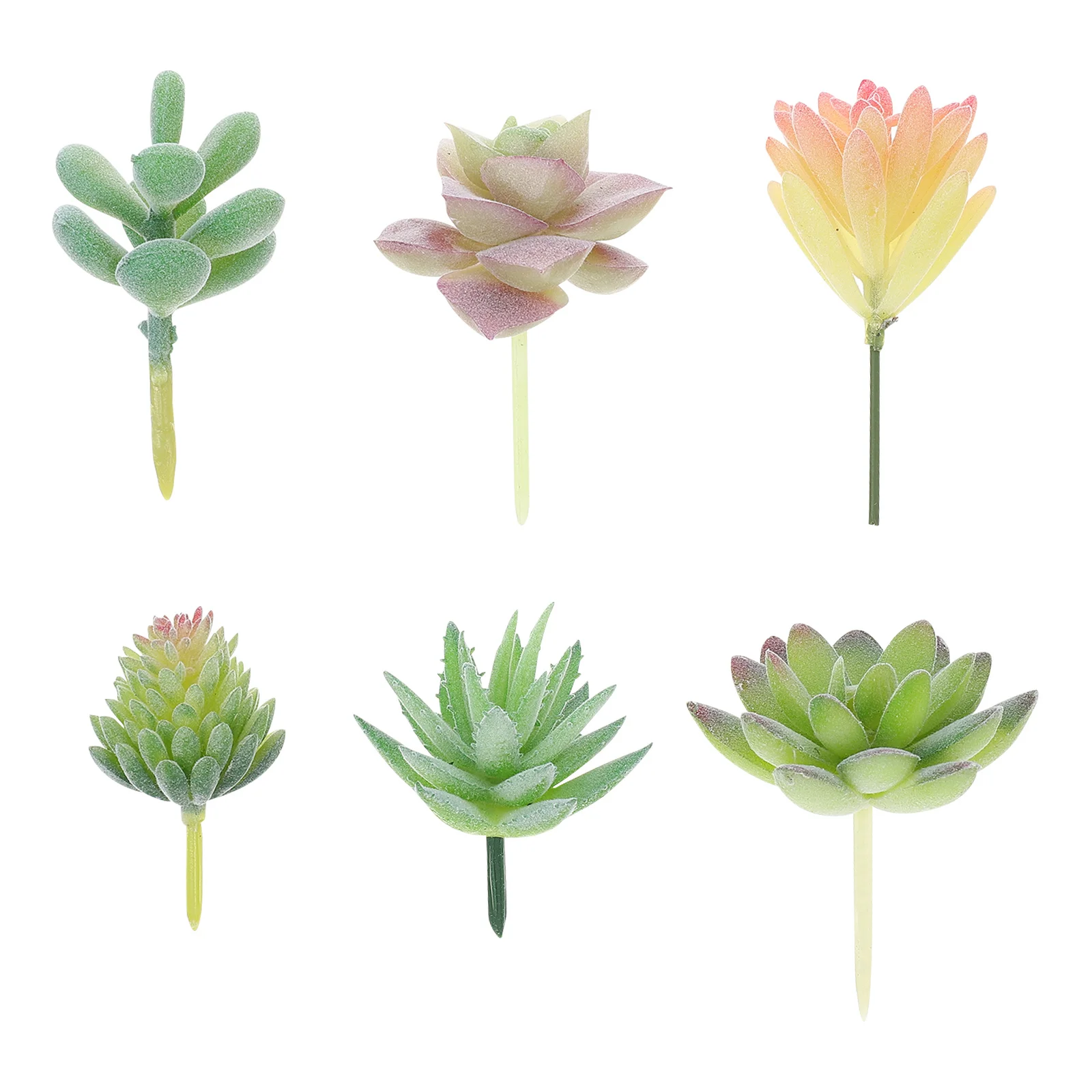 

6Pcs Simulation Succulents Plant Lifelike Home Decor DIY Floral Arrangement Materials Photo Prop Artificial Succulent Plant