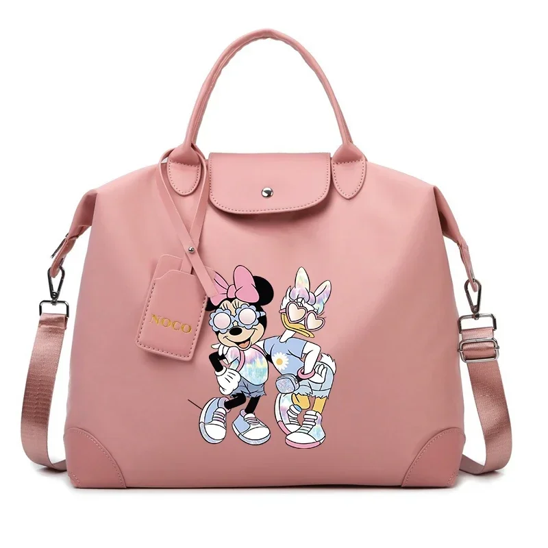 Minnie Mouse Ladies Travel Bag Disney Cartoon Large Capacity Women\'s Handbag Waterproof Gym Bag Luggage Bag Shoulderbag Gift