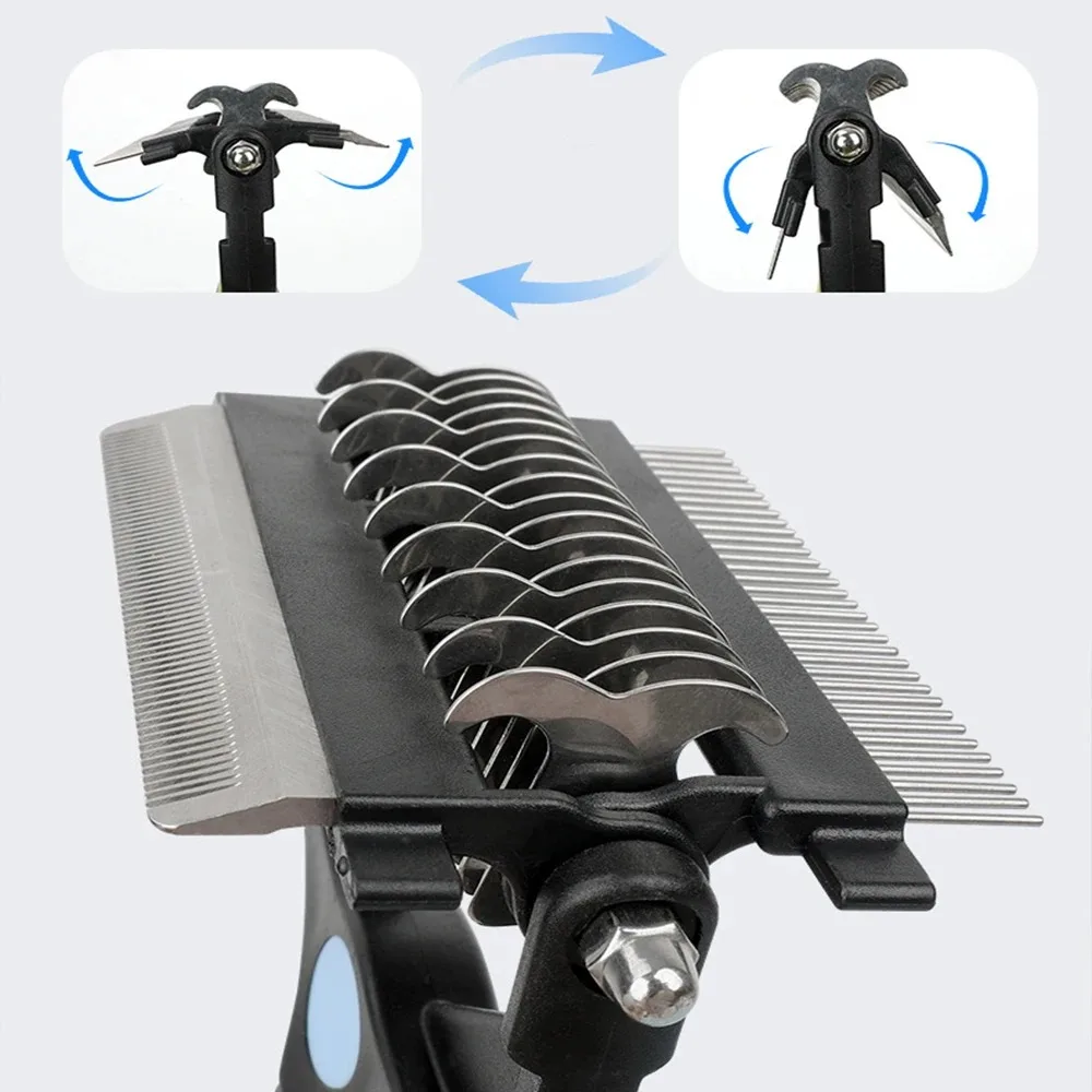 Cepillo 3 en 1 Raymax para eliminar el pelo de mascotas, removedor de pelo de perro, cortador de nudos de pelo, peine para cachorros y gatos, cepillos para el cuidado y eliminación del pelo de perros.