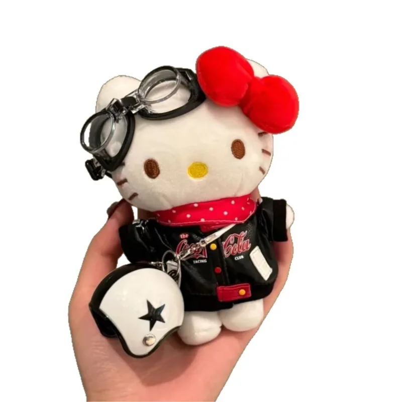 2025 Nuovo giapponese Sanrio Kawaii Hello Kitty bambola di peluche cartone animato zaino creativo ciondolo portachiavi regalo di compleanno per bambini
