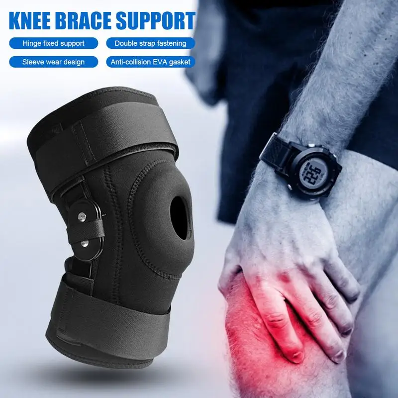 Hinged Knee Brace Support Side Patella Stabilizers With Strap Sports Knee Protective Pads For Knee Protection and Pain Relief