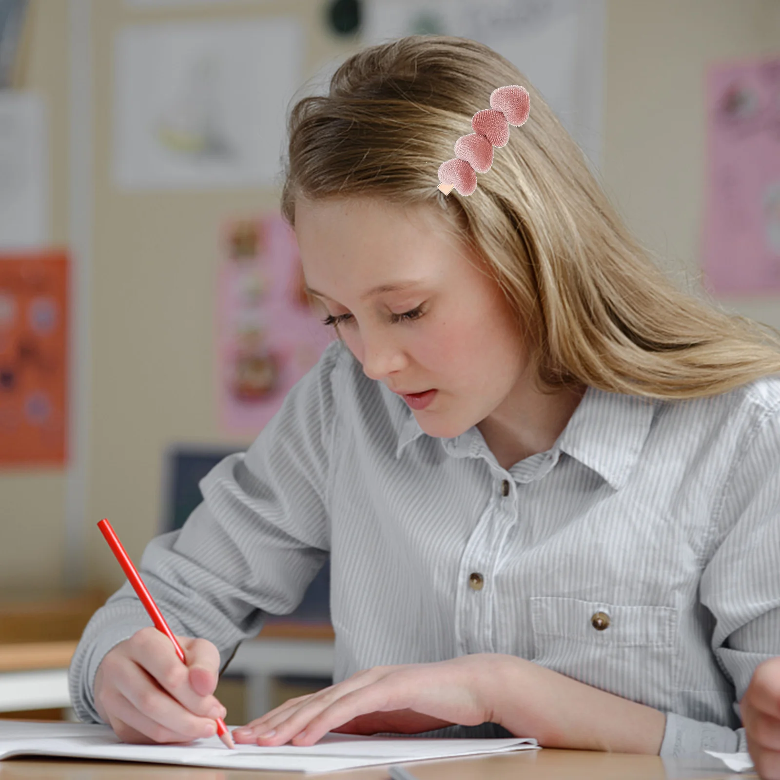 

5Pairs Exquisite Hearts Hair Clips Fashionable Accessories for Women Daily Life Parties Stylish Headdress Gifts