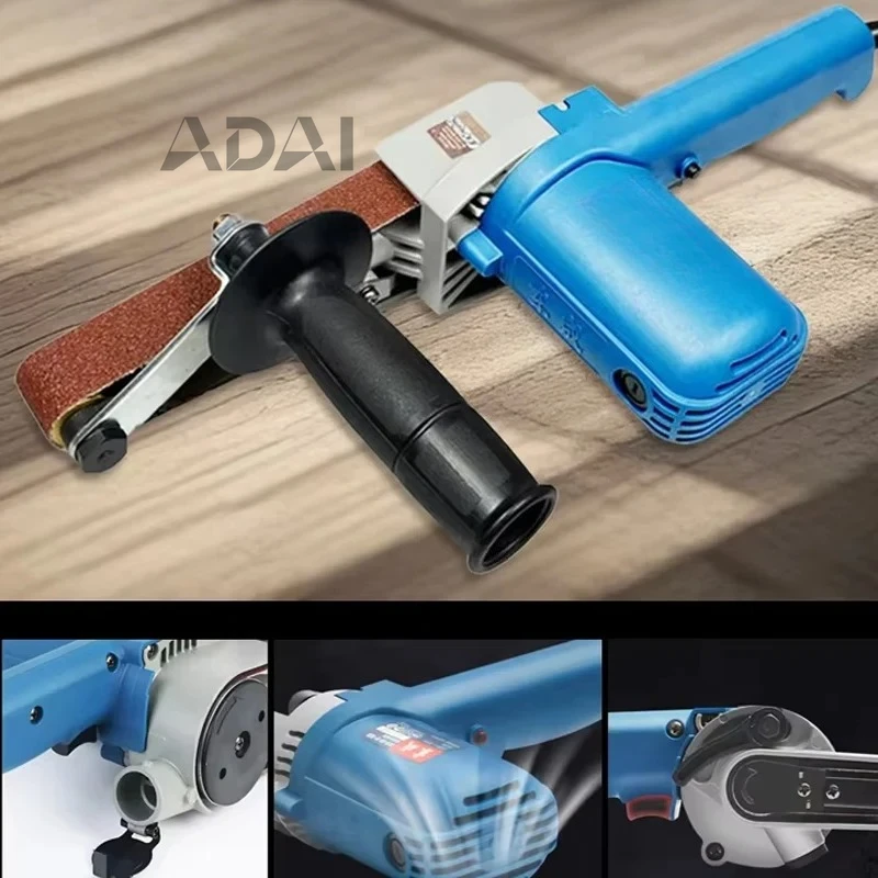 Portable woodworking belt sanding machine, durable, 550W electric belt sanding machine 30x533mm high-power variable speed