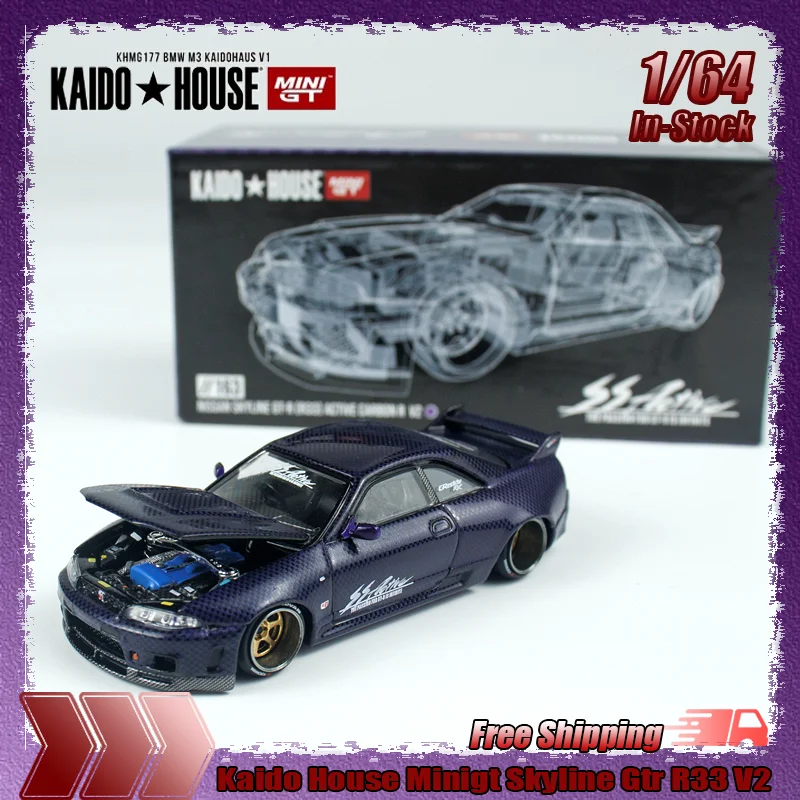 

Новинка в наличии Kaido House Minigt 1:64 Skyline Gtr R33 V2 Модель автомобиля из сплава, имитация сплава, миниатюрная литая модель автомобиля, игрушка на заказ