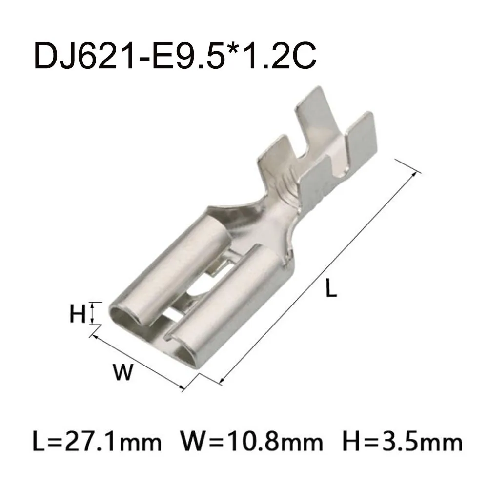 500 buah DJ619-9.5 * 1.2C/E soket kabel Terminal harness tahan air pin kuningan terminal konektor otomatis energi baru