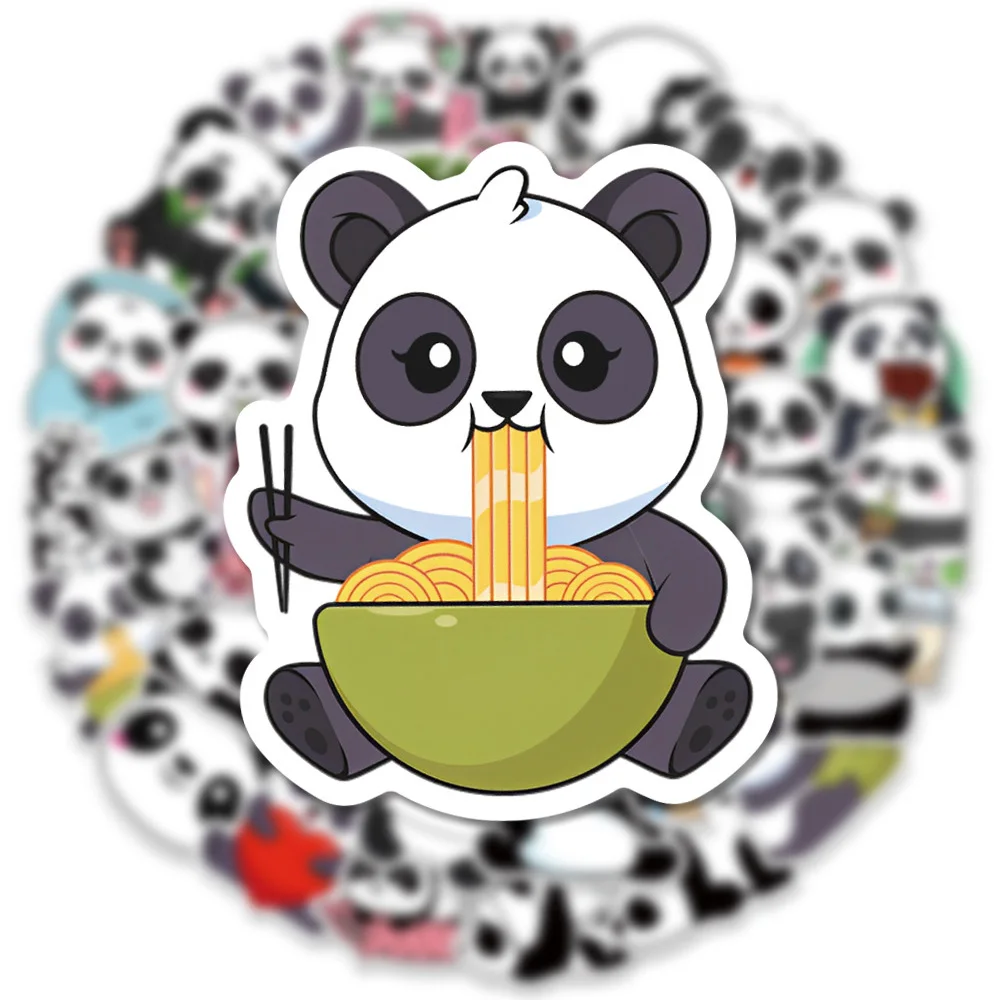 

10/30/50pcs Cute Animal Panda Cartoon Stickers Kawaii Creative Graffiti Decals Toys Water Bottle Laptop Phone Case Sticker Pack