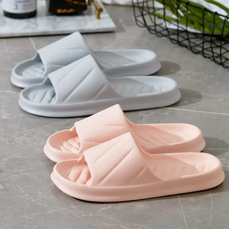 EVA รองเท้าแตะสตรีใหม่ลื่นลายตกแต่งห้องน้ํารองเท้าแตะน่ารักรองเท้าสบายๆกลางแจ้งเดิน