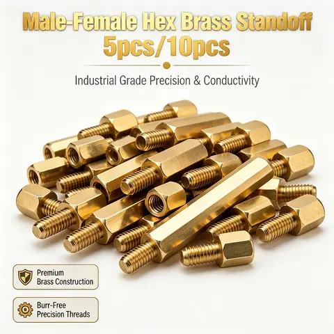 5/10pcs M2 M2.5 M3 M4 M5 Hex Brass Threaded Pillar Standoff, PCB Computer PC Motherboard Spacing Screw Spacer