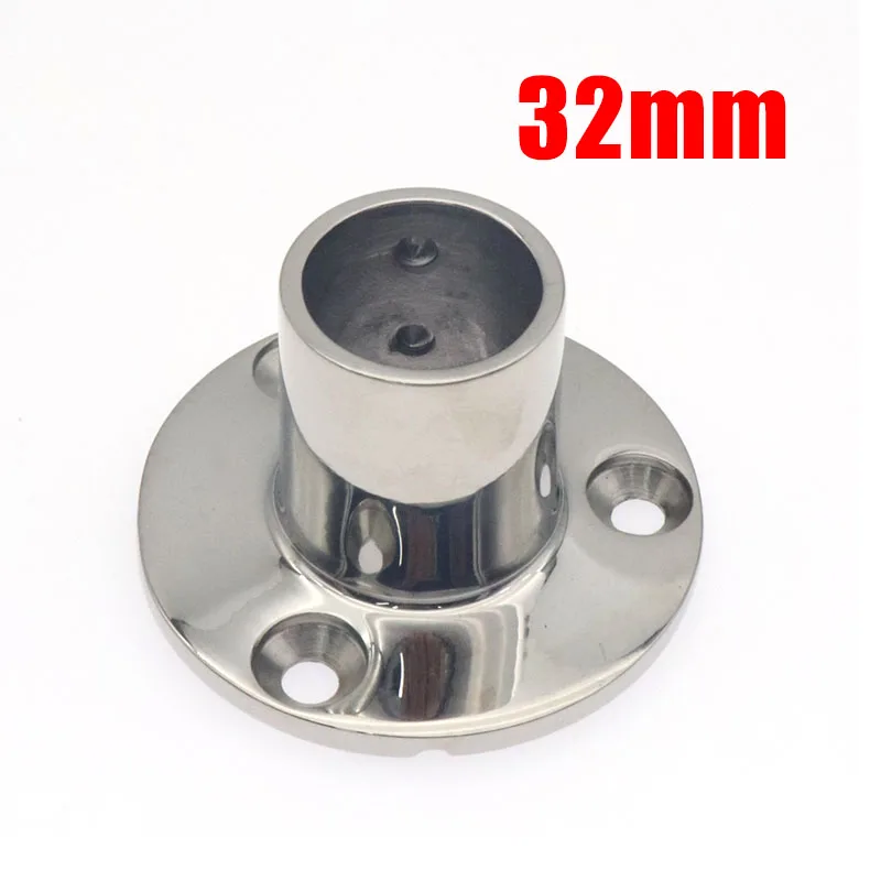 

Stainless Steel 90 Degree 32mm Round Base Marine Tube Pipe Deck Handrail Rail Fitting Stanchion Round Base Mount Boat Accessorie