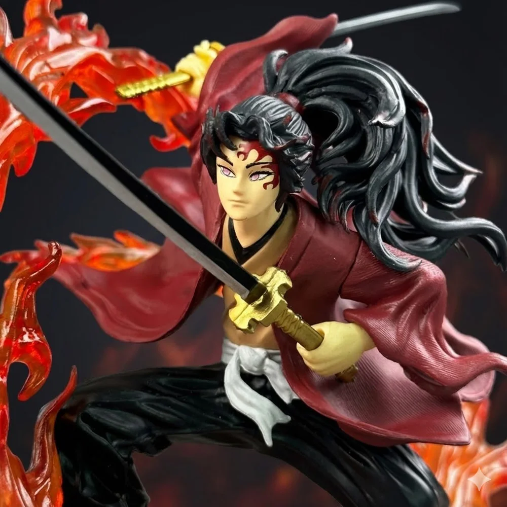 

Demon Slayer Yoriichi Tsugikuni vs Kokushibo GK Action Figure 20.5cm PVC LED Light Static Statue Anime Collectible Model Gift