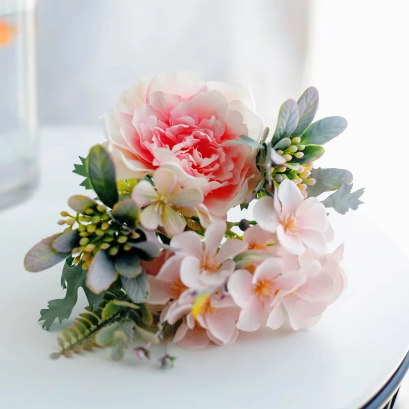 

30cm Silk Peony Artificial Flower Bouquet Spring For White Home DIY Decoration Christmas Garden Wedding Office Party Fake Flower