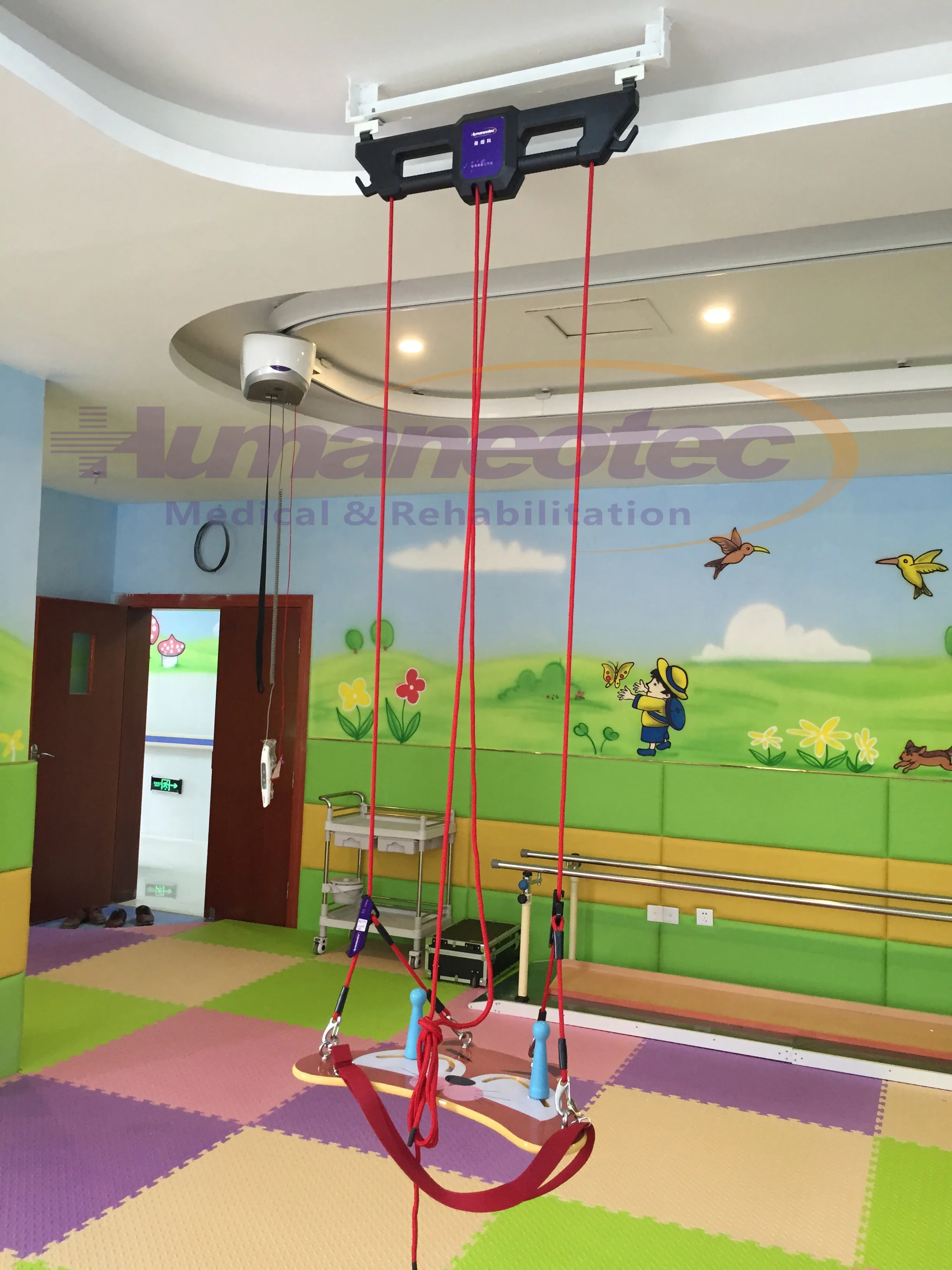 Sling Exercise Equipment Suspension Therapy system with Ceiling Track for Children SET Device for Exercise in Suspension