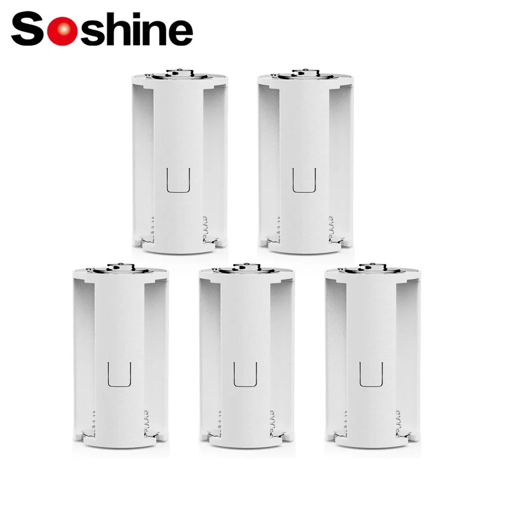 Soshine 3 AA to D Battery Convertor Adapter Portable Holder Storage Box 3 AA to 1 D Size Switcher Converter Battery Holder Case