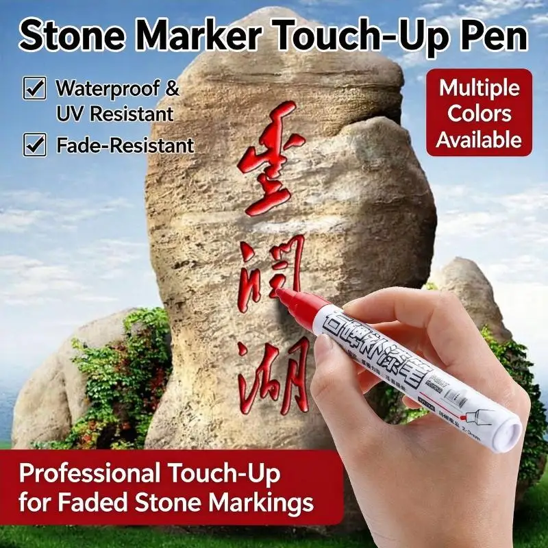 1Pc Tombstone Paint Marker Pen Waterproof Non-fading Monument Paint Pens Fast Dry Inscription Repair Graffiti Marking Pen