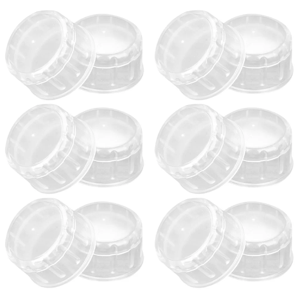 

12pcs Splashproof Shaker Lids Reusable Plastic Caps Clear Press Attachment Juice Cup Tumbler Cover Non Spill Beverage Tool