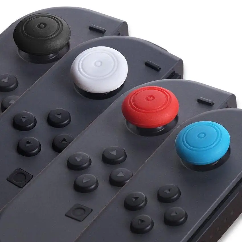 6 pezzi in Silicone Thumbstick Thumb Stick Grip Caps Cover per Nintend Switch Joy-Con Controller
