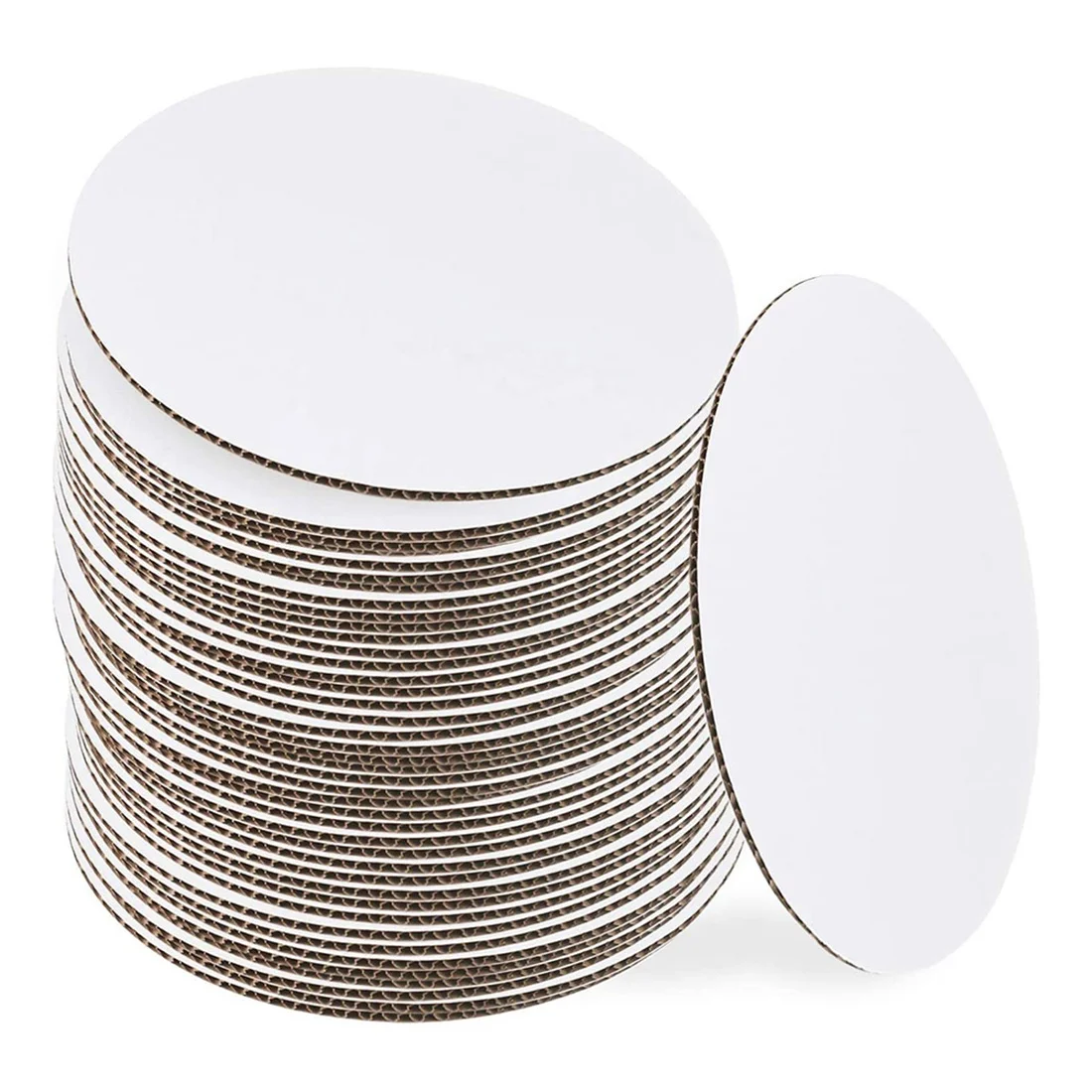 White Cake Boards Round 25 Pack - 10 Inch Cardboard Cake Rounds Circles Disposable Cake Platter Board Base Tray