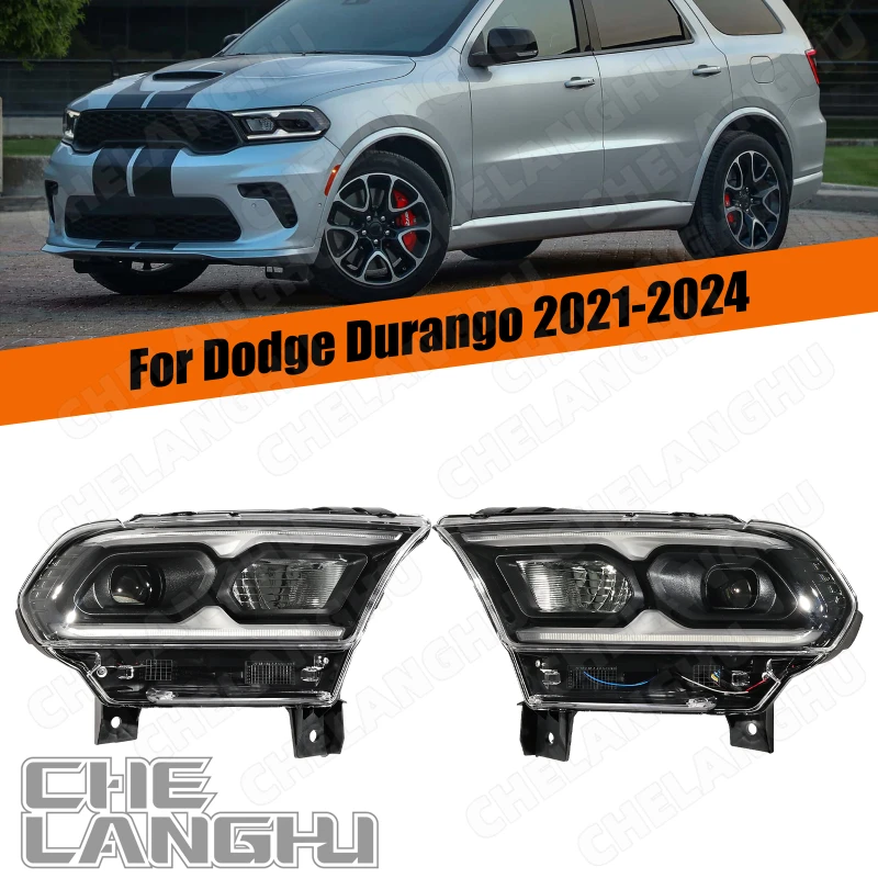 

1 пара светодиодных передних фар для Dodge Durango 2021 2022 2023 2024, новые фары, автомобильные аксессуары CH2503357 68433785AE
