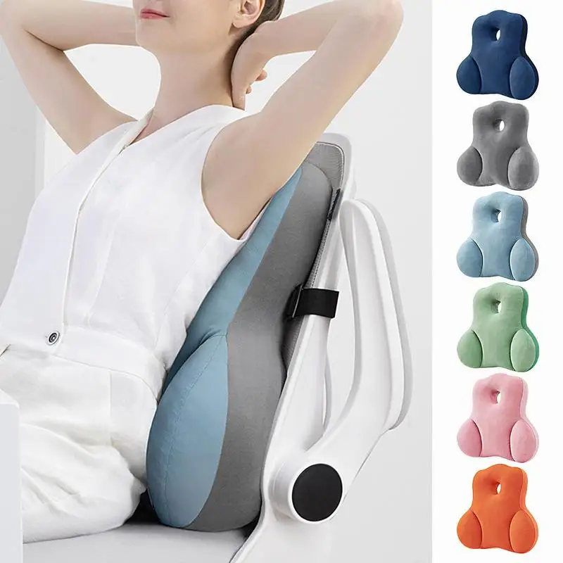 

Back Support Pillow for Chair Lumbar Support Pressure Relief Ergonomic Back Cushion Memory Foam Playing Game Car Couch Sofa