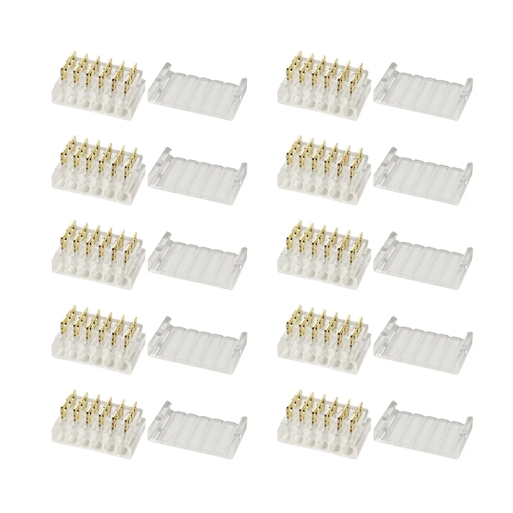 

Wire Connectors Quick Connect Terminal Block - 6-Pin Electrical Splice Crimp Set, Wire to Wire Junction Terminals Kit