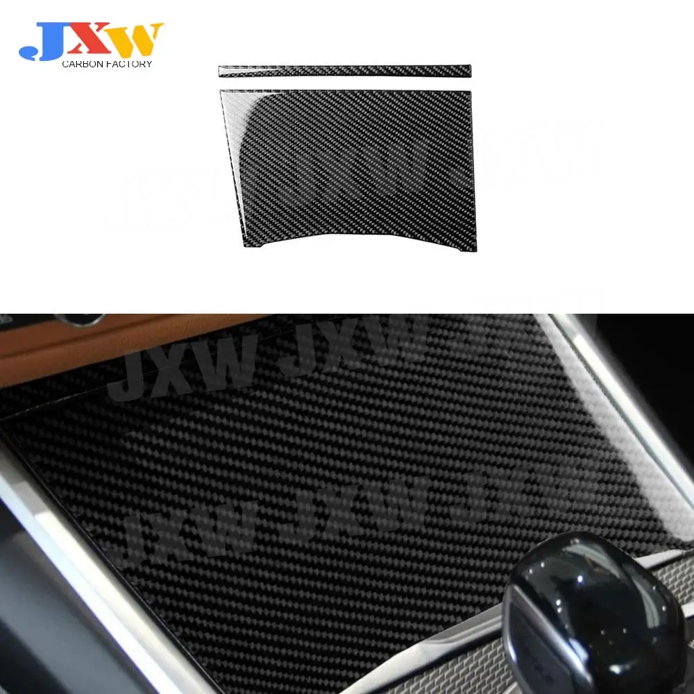 

Carbon Fiber Interior Trim Gear Shift Panel Multimedia Handrest Cup Cover Stickers For BMW 3 Series G20 G28 2019 2020