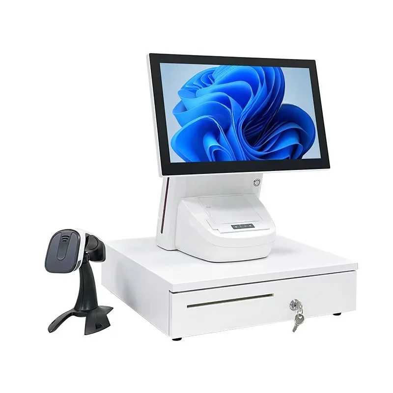 Máquina de caja registradora electrónica 1908A, punto de sistema, todo en uno, Terminal con pantalla táctil, sistema Pos