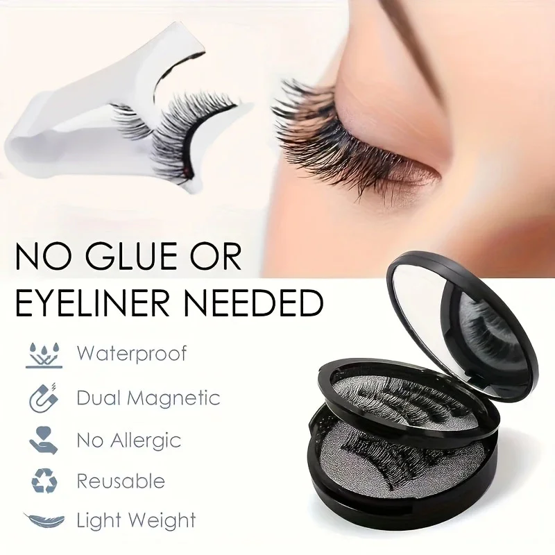 8 قطعة مجموعة الرموش المغناطيسية الرموش الصناعية الطبيعية مقاوم للماء الرموش طقم تمديد قابلة لإعادة الاستخدام Wispy الرموش الصناعية أدوات ماكياج #4