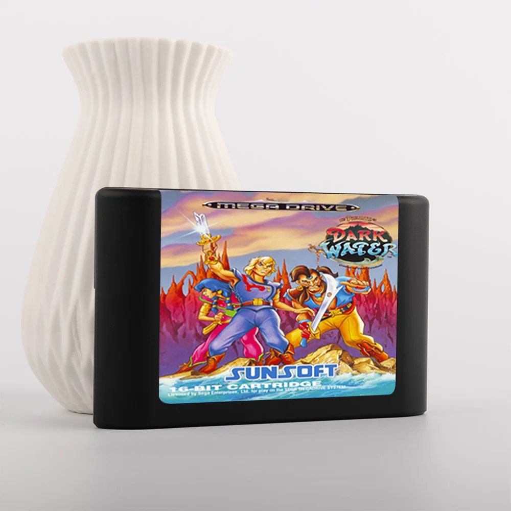 Cartouche de jeu rétro Pirates of Dark Water, 16 bits, Version européenne pour consoles de jeux vidéo Sega Megadrive