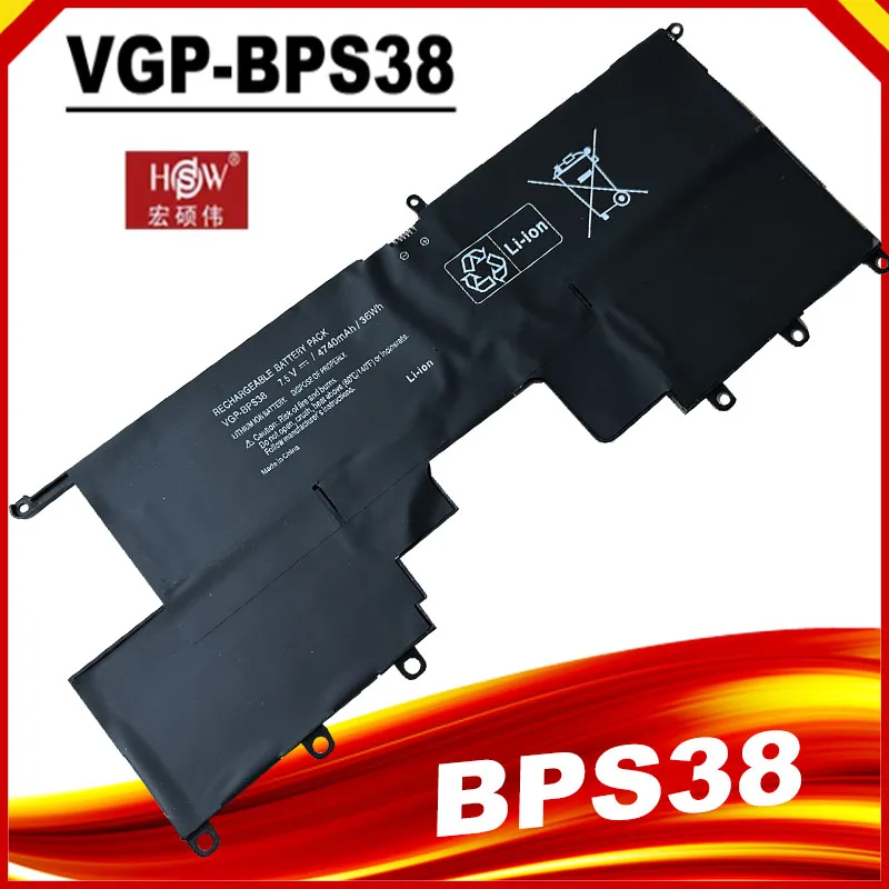 SeagullStar VGP-BPS38 Laptop Battery For SONY VAIO PRO11 PRO13 SVP1321BPXB SVP13216PG SVP132A1CM SVP11217SCS BPS38 7.5V 4740mAh