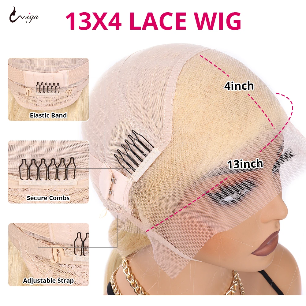 Buy One Get One Free 2 Wigs Blonde Lace Front Wig Human Hair 613 Lace Frontal Wig 13x4 Straight Wigs Cheap Wigs Clearance Wig