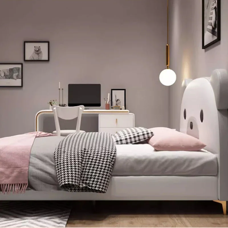 Cama de lujo de belleza para dormitorio, cabeceros dobles, diseño moderno, Tatami, cama de princesa, cuero seguro, Beliche para dormir, muebles de moda