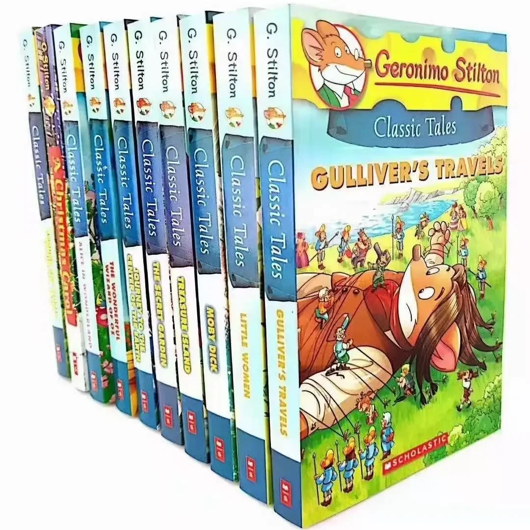 

10PCS/SET Geronimo Stilton New Arrival Around The World Children Picture Reading Book Classic Tales English Comic Story