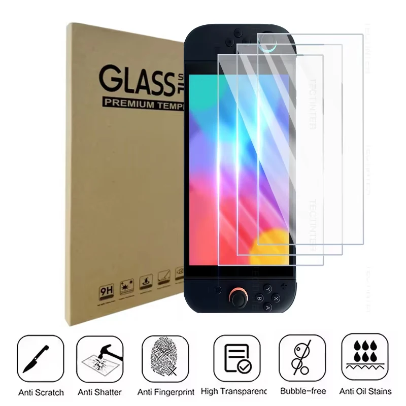 

1/2/3 шт. для Switch 2, защитная пленка для экрана, аксессуары, защитная пленка из закаленного стекла HD, прозрачная для игровой консоли NS-2, защита от царапин