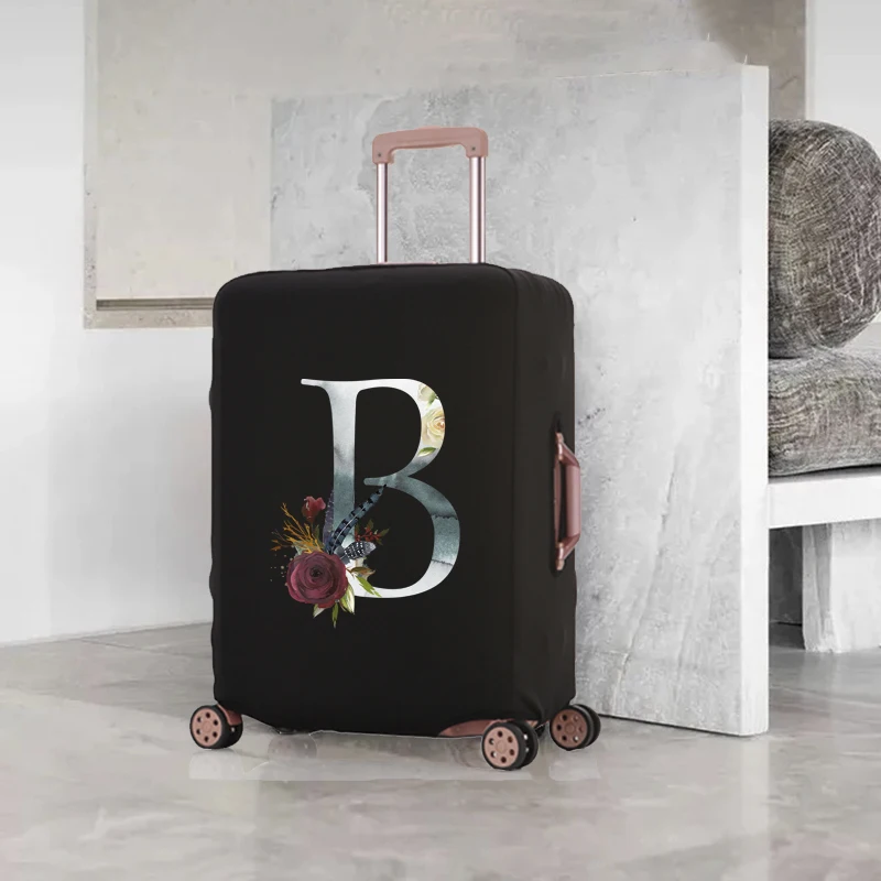 Ink Letters Elastic Protective Cover Removeable Luggage Cover Dust-proof Suitable Luggage Cover for 18-32 Inch Travel Accessori