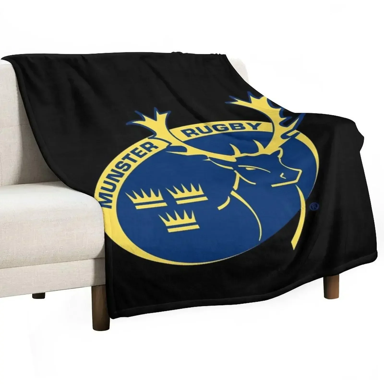 Munster Rugby logo Throw Blanket cosplay anime Thermals For Travel Cute Plaid Designers manga Sleeping Bag Blankets