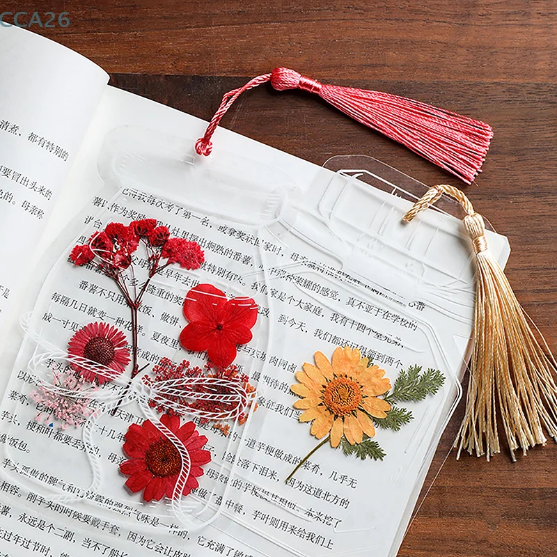 20pc/set Dried Flower Bookmark Handmade Material Label DIY Specimen Plastic Wrap For Plant Sample Clear Pressed Vase Page-marker