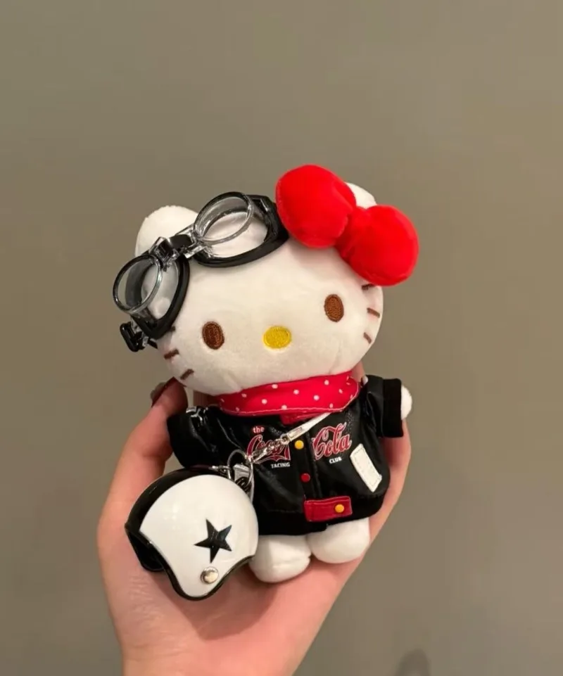 2025 Nuovo giapponese Sanrio Kawaii Hello Kitty bambola di peluche cartone animato zaino creativo ciondolo portachiavi regalo di compleanno per bambini