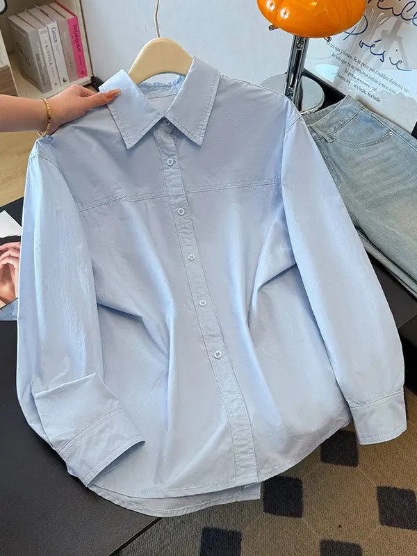 

Retro Style Slimming Commute Shirt Women's plus Size Casual Fashionable Versatile Artistic High End Feeling Business Shirt
