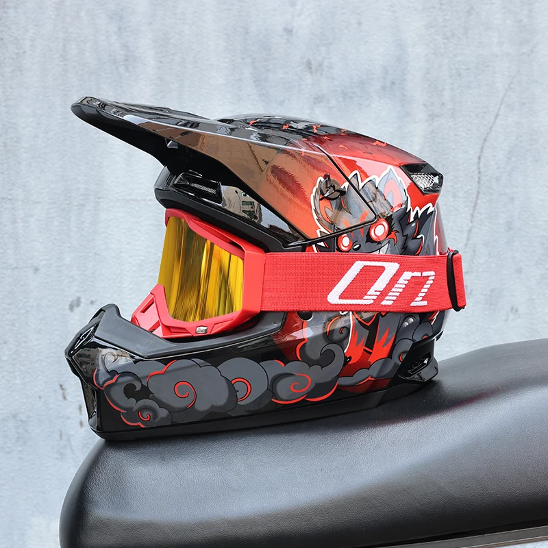 

ORZ motorcycle off-road helmet, fully covered electric vehicle, men's and women's rally full helmet, high mountain downhill