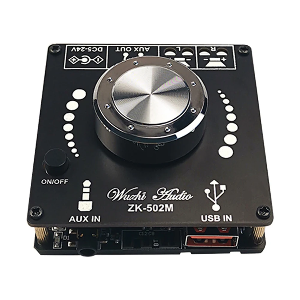 

50W+50W Power Audio Amplifier Board Stereo Amplifier Board Bass Theater Bluetooth-Compatible 5.0 50WX2 Stereo